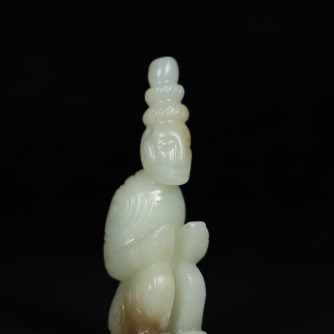 Chinese Natural Jade Carved handle