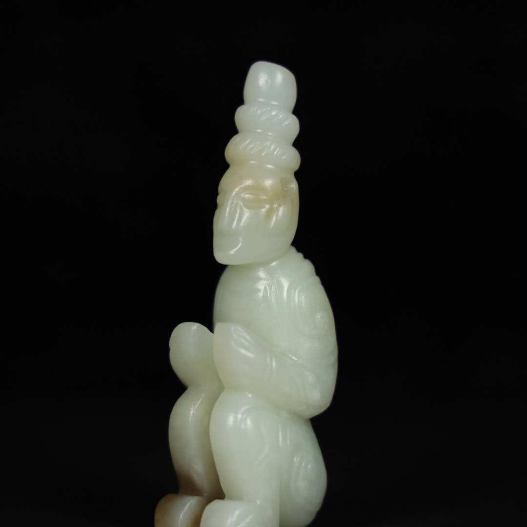 Chinese Natural Jade Carved handle