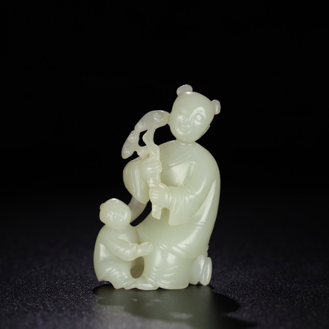 Chinese Natural Jade Carved handle