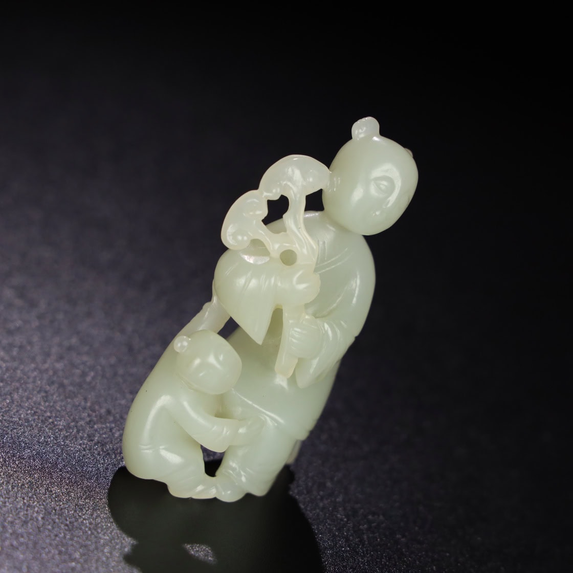 Chinese Natural Jade Carved handle
