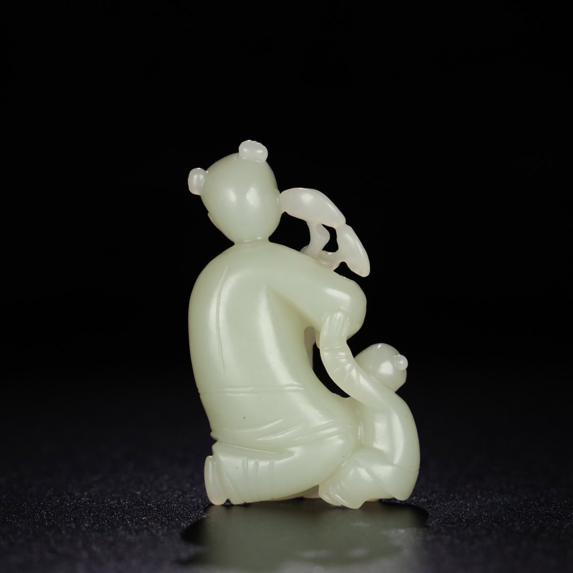 Chinese Natural Jade Carved handle