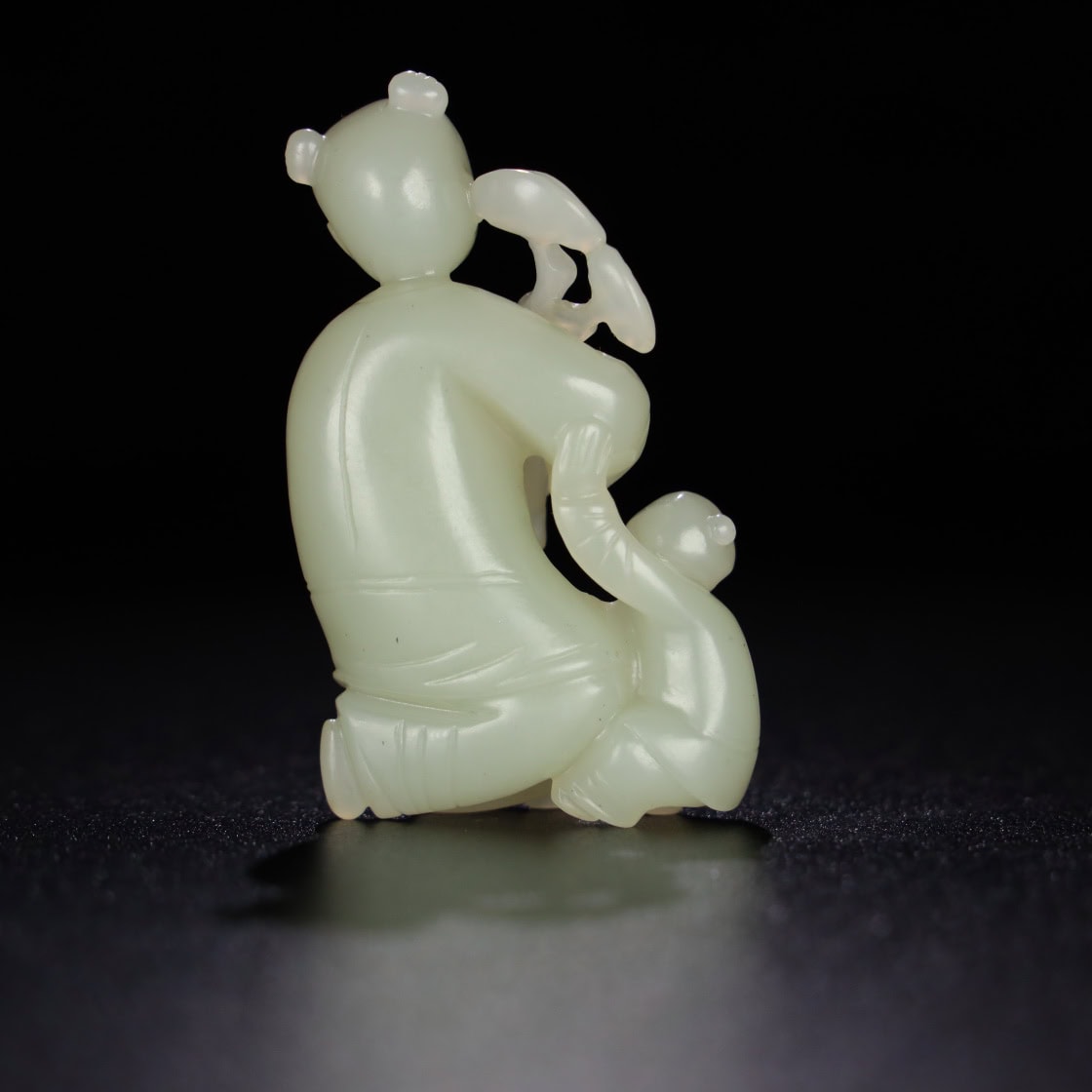 Chinese Natural Jade Carved handle