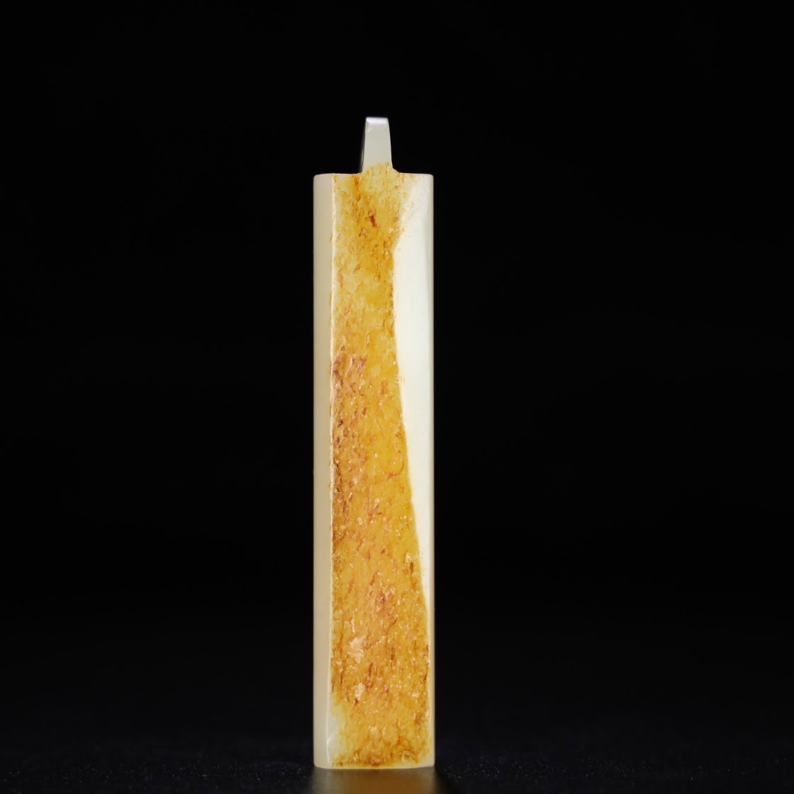 Chinese Natural Jade Carved collar tube