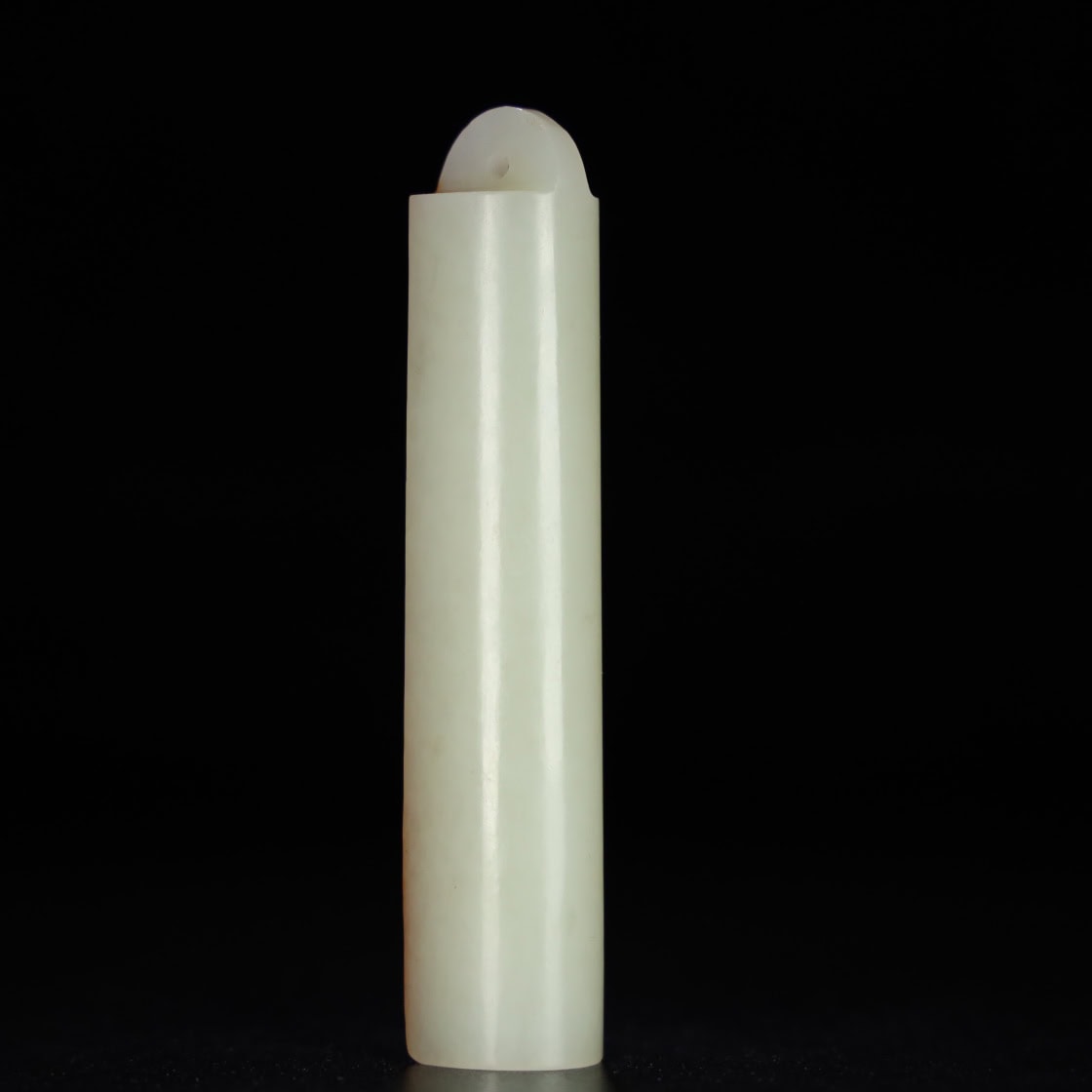 Chinese Natural Jade Carved collar tube