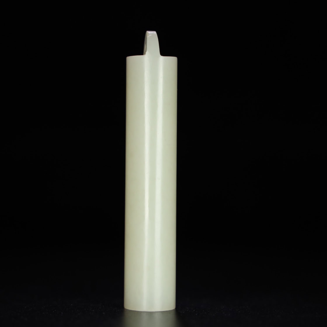 Chinese Natural Jade Carved collar tube