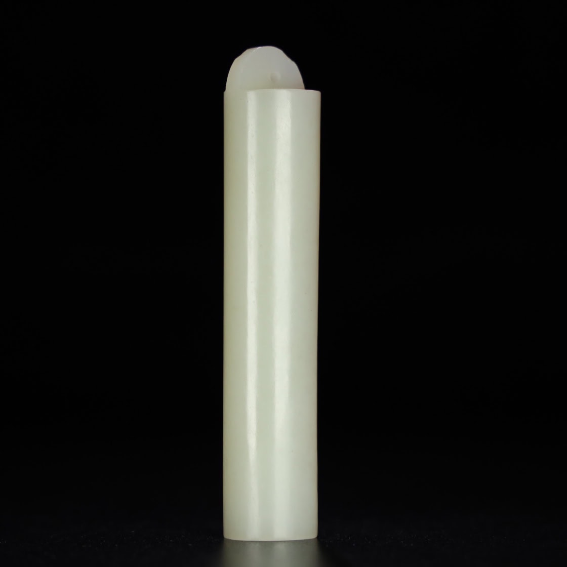 Chinese Natural Jade Carved collar tube