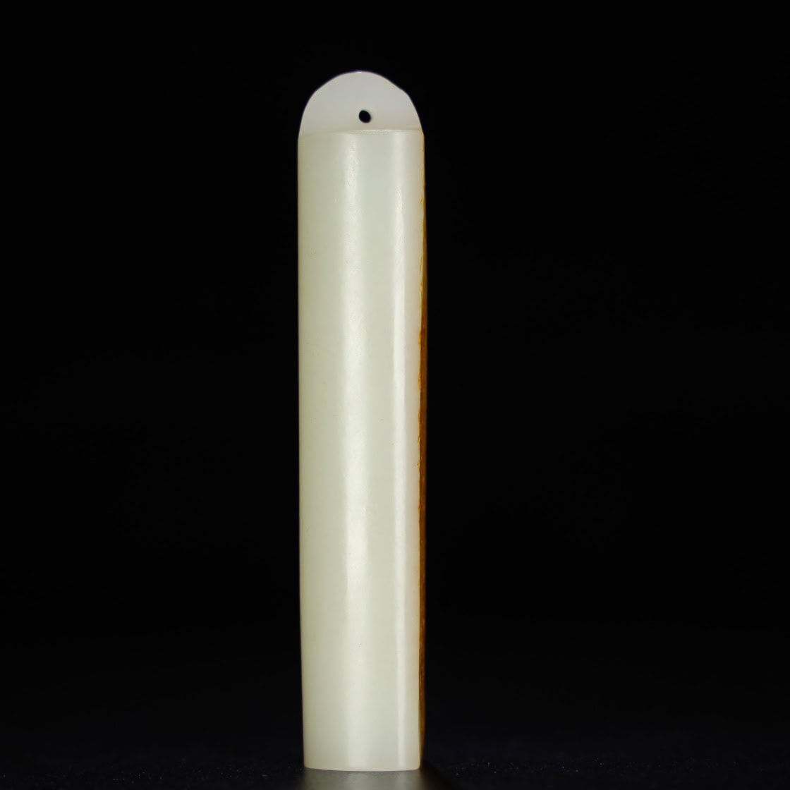 Chinese Natural Jade Carved collar tube