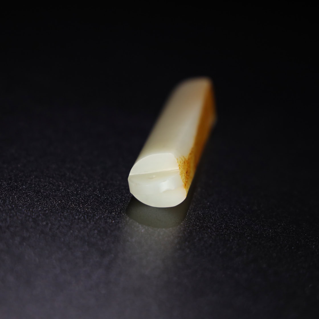 Chinese Natural Jade Carved collar tube