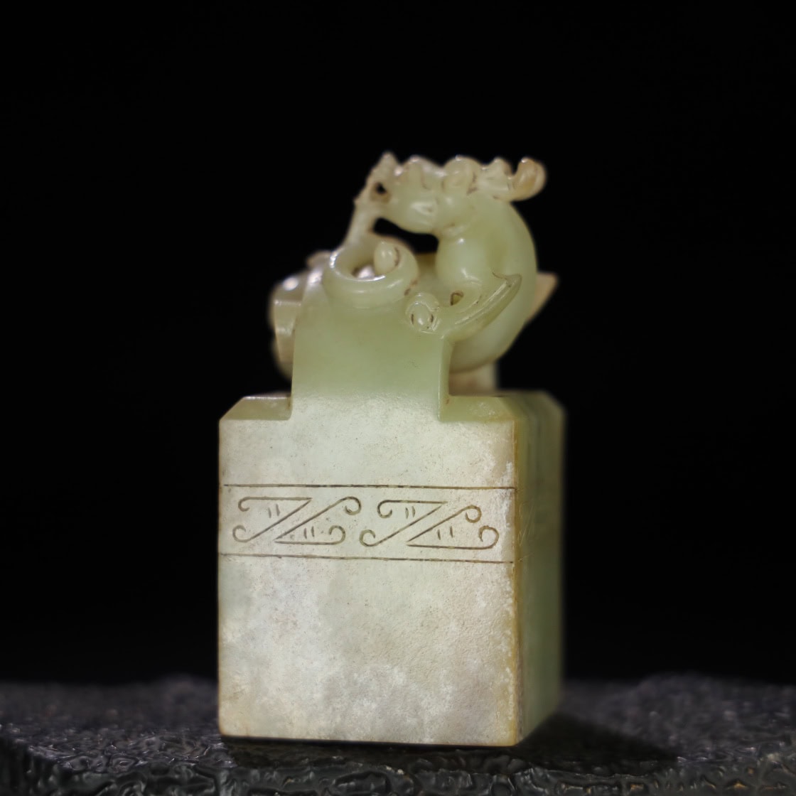 Chinese Natural Jade Carved Seals