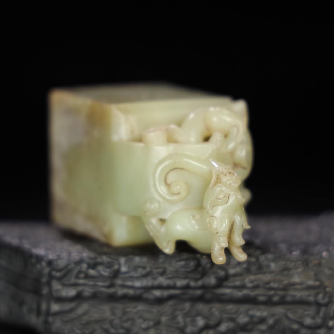 Chinese Natural Jade Carved Seals