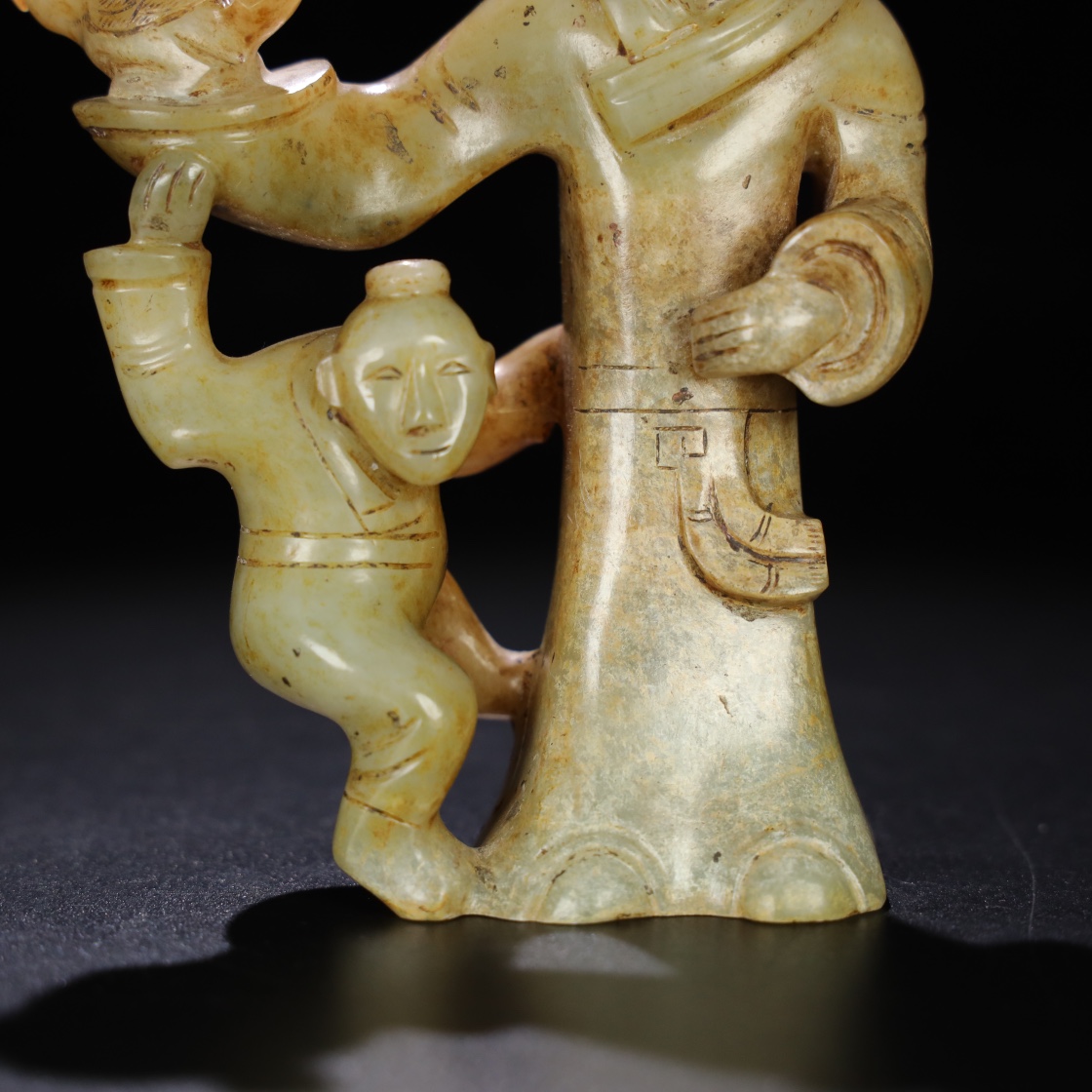 Chinese Natural Jade Carved Statue