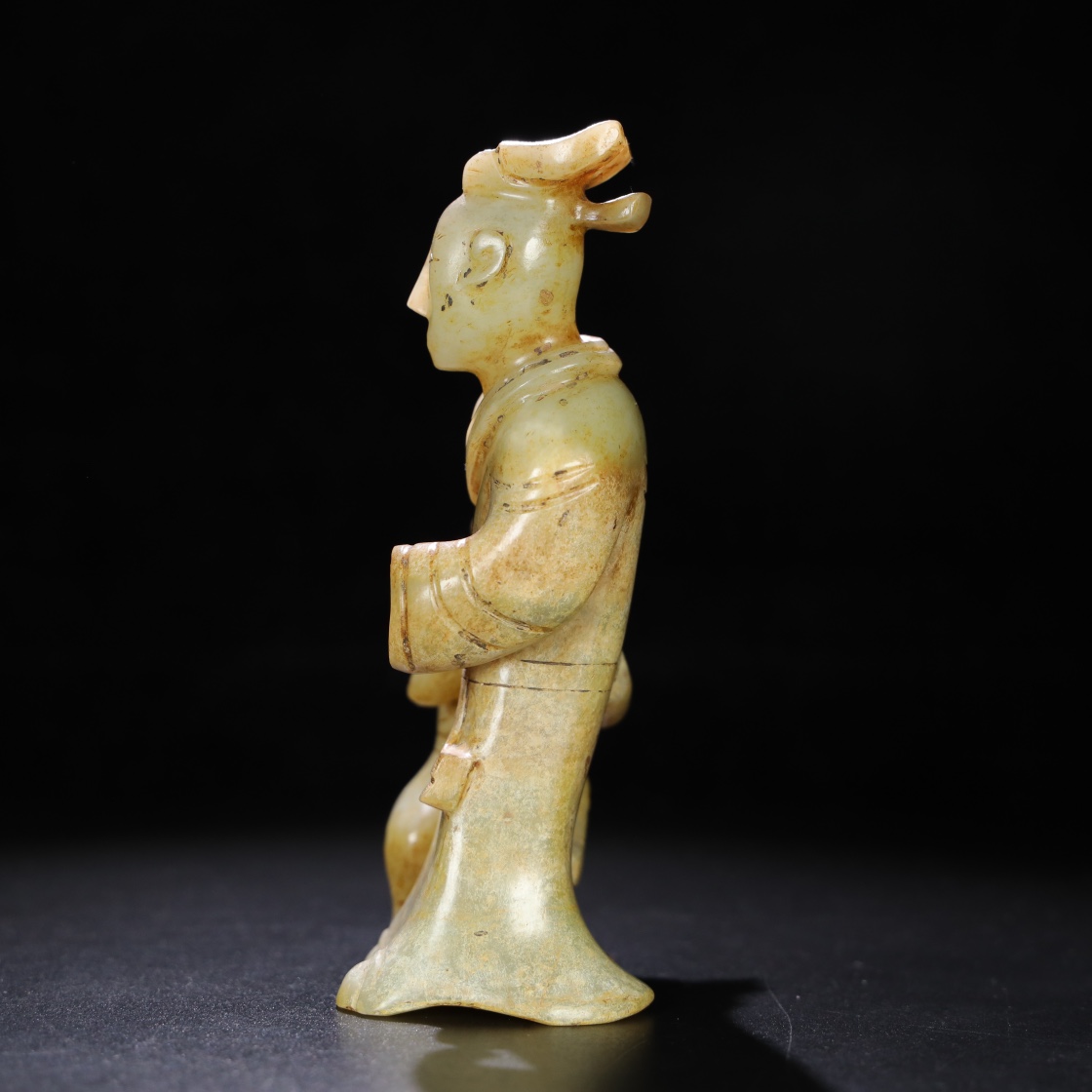 Chinese Natural Jade Carved Statue