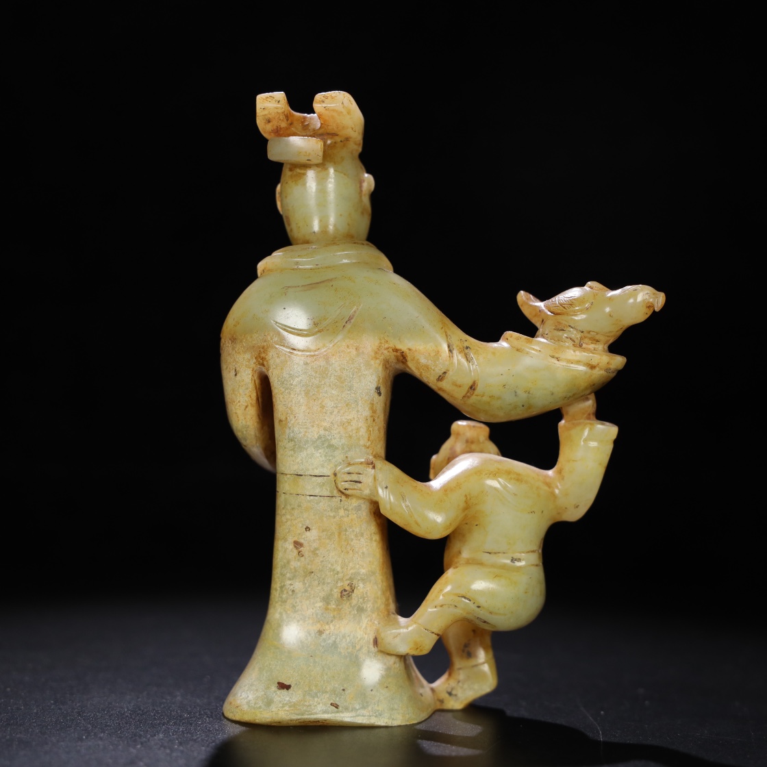 Chinese Natural Jade Carved Statue