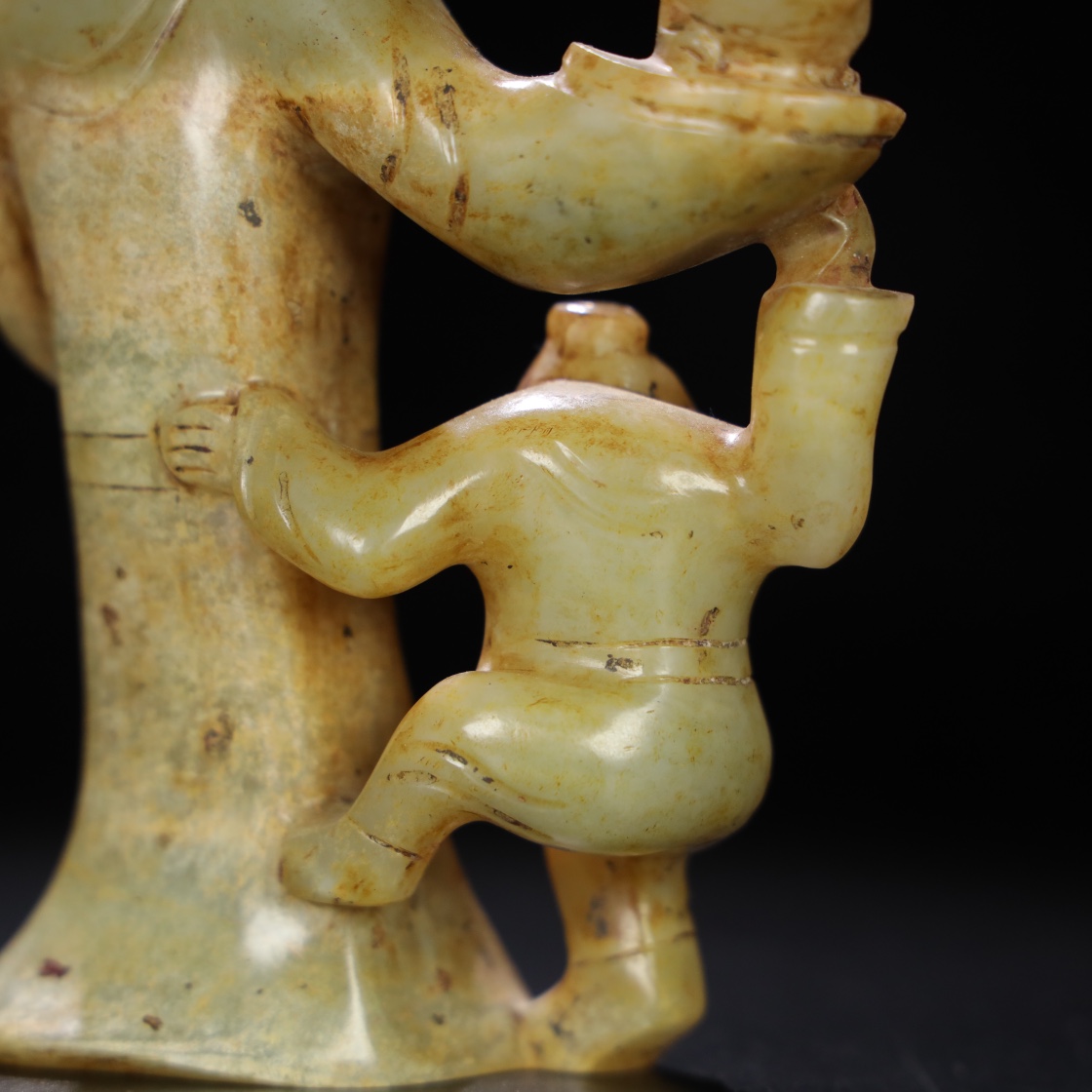 Chinese Natural Jade Carved Statue