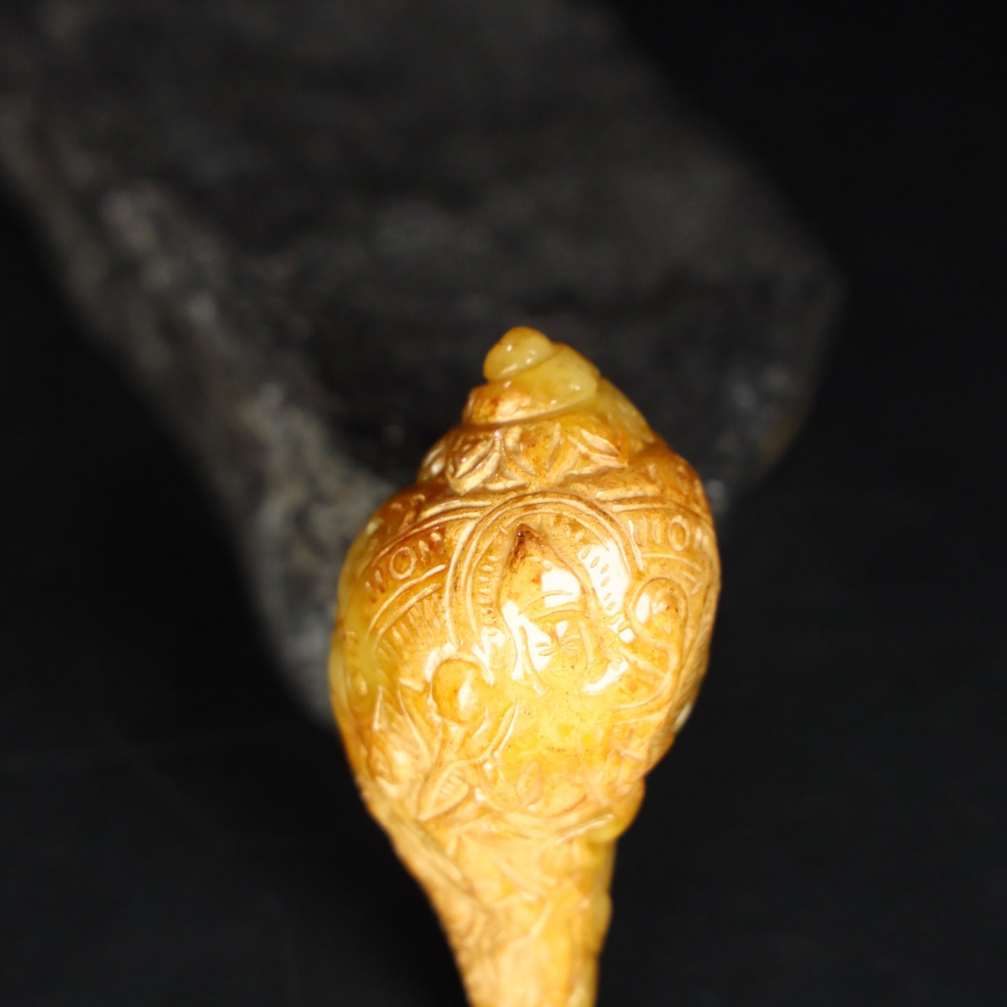 Chinese Natural Jade Carved snails
