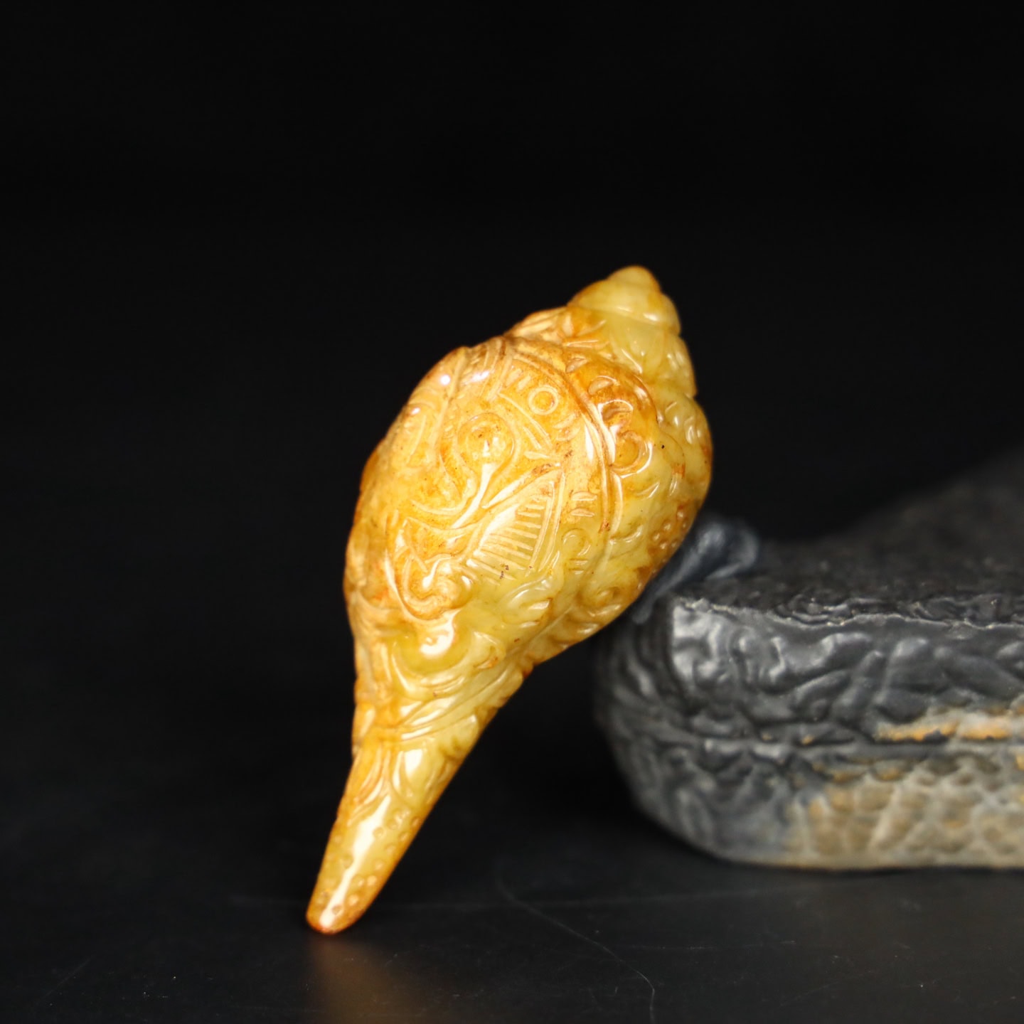 Chinese Natural Jade Carved snails