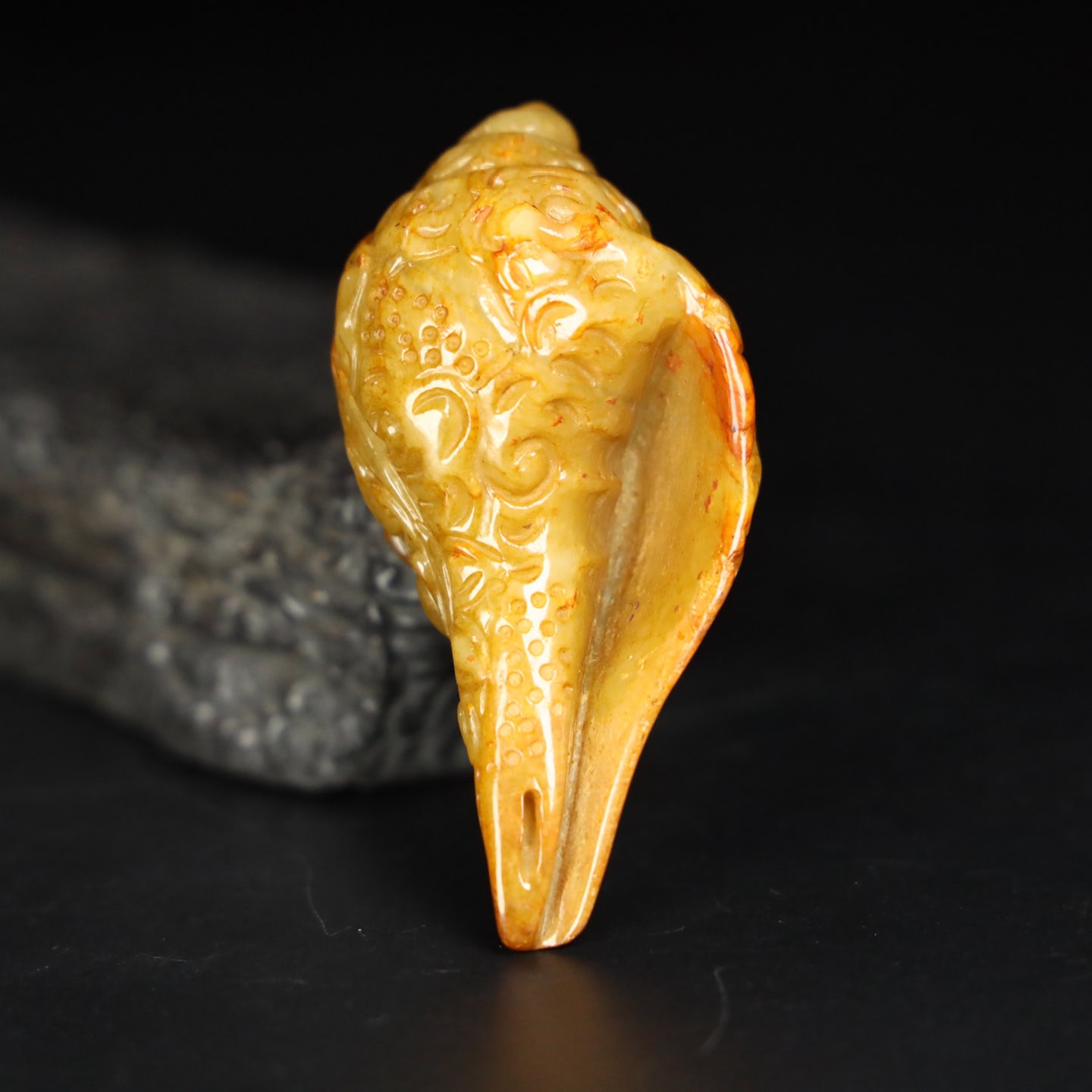 Chinese Natural Jade Carved snails