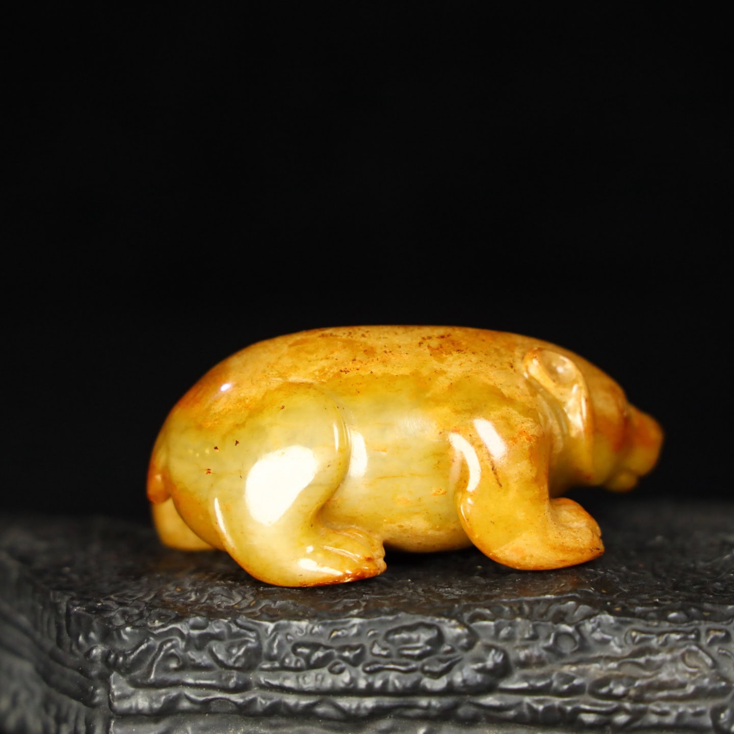 Chinese Natural Jade Carved Bear