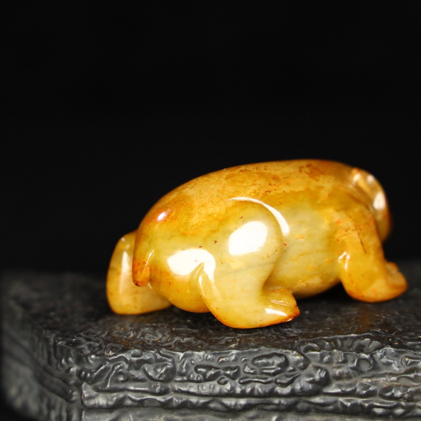 Chinese Natural Jade Carved Bear