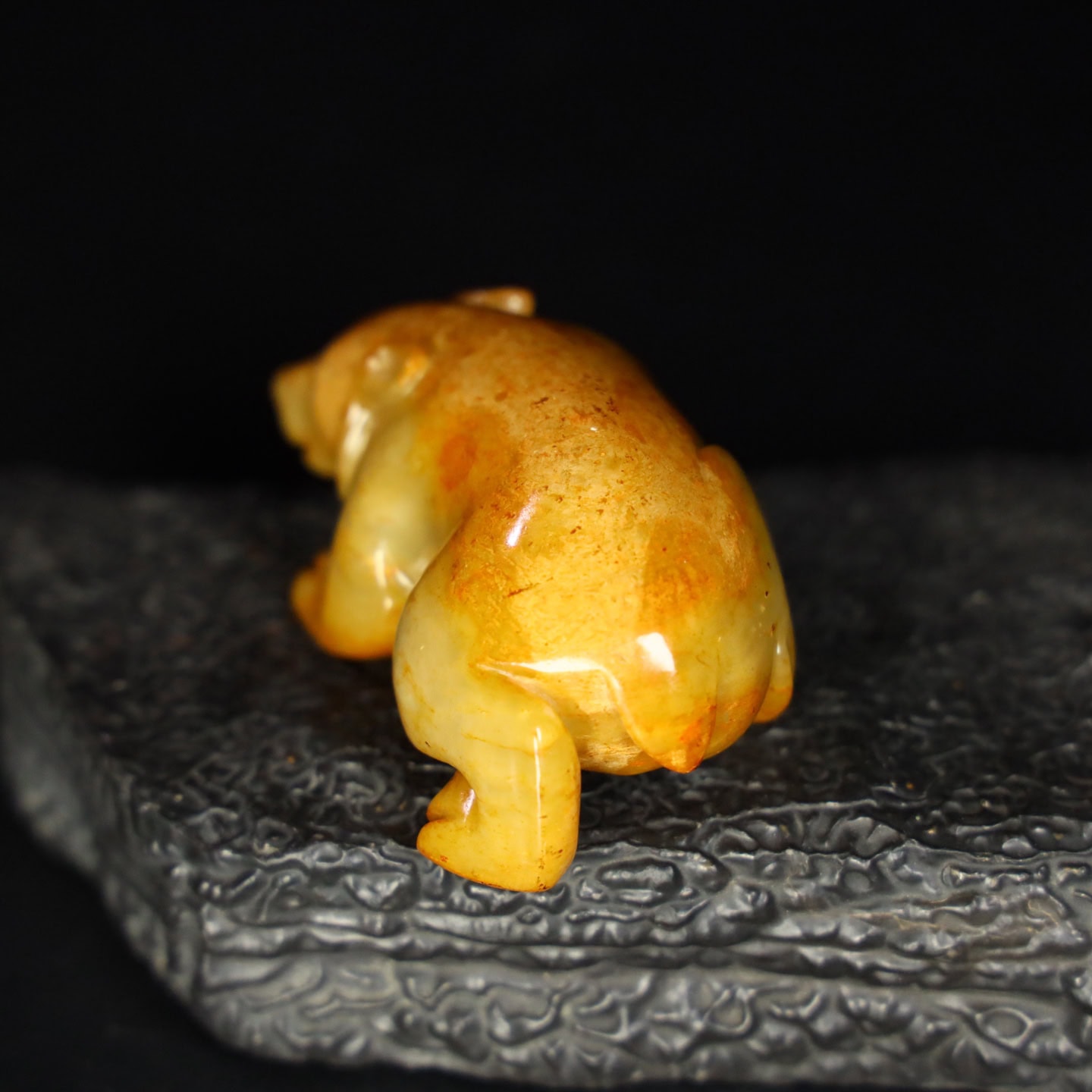 Chinese Natural Jade Carved Bear