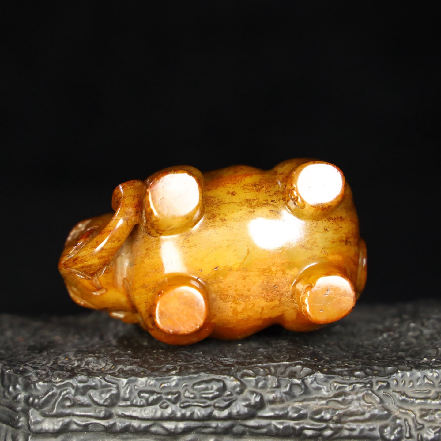 Chinese Natural Jade Carved elephants