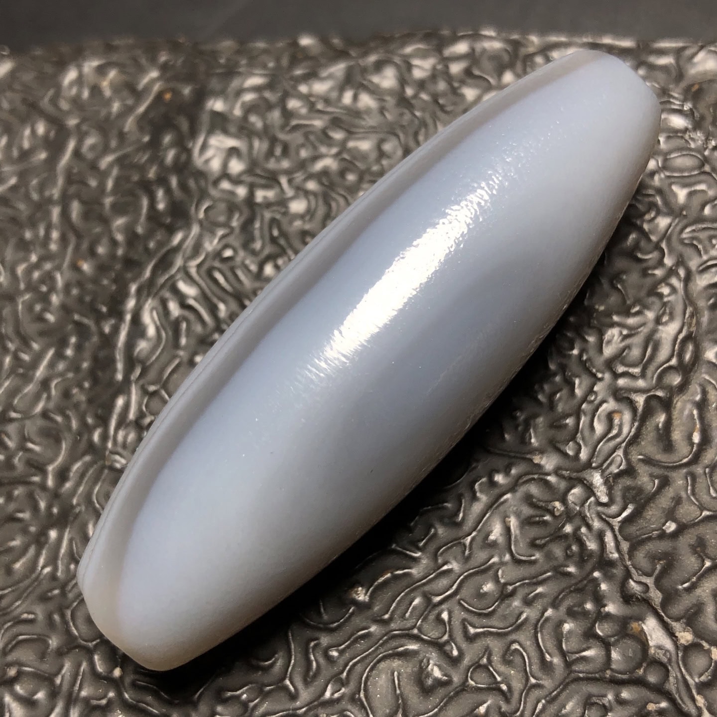 Chinese Natural Jade Carved Dzi beads