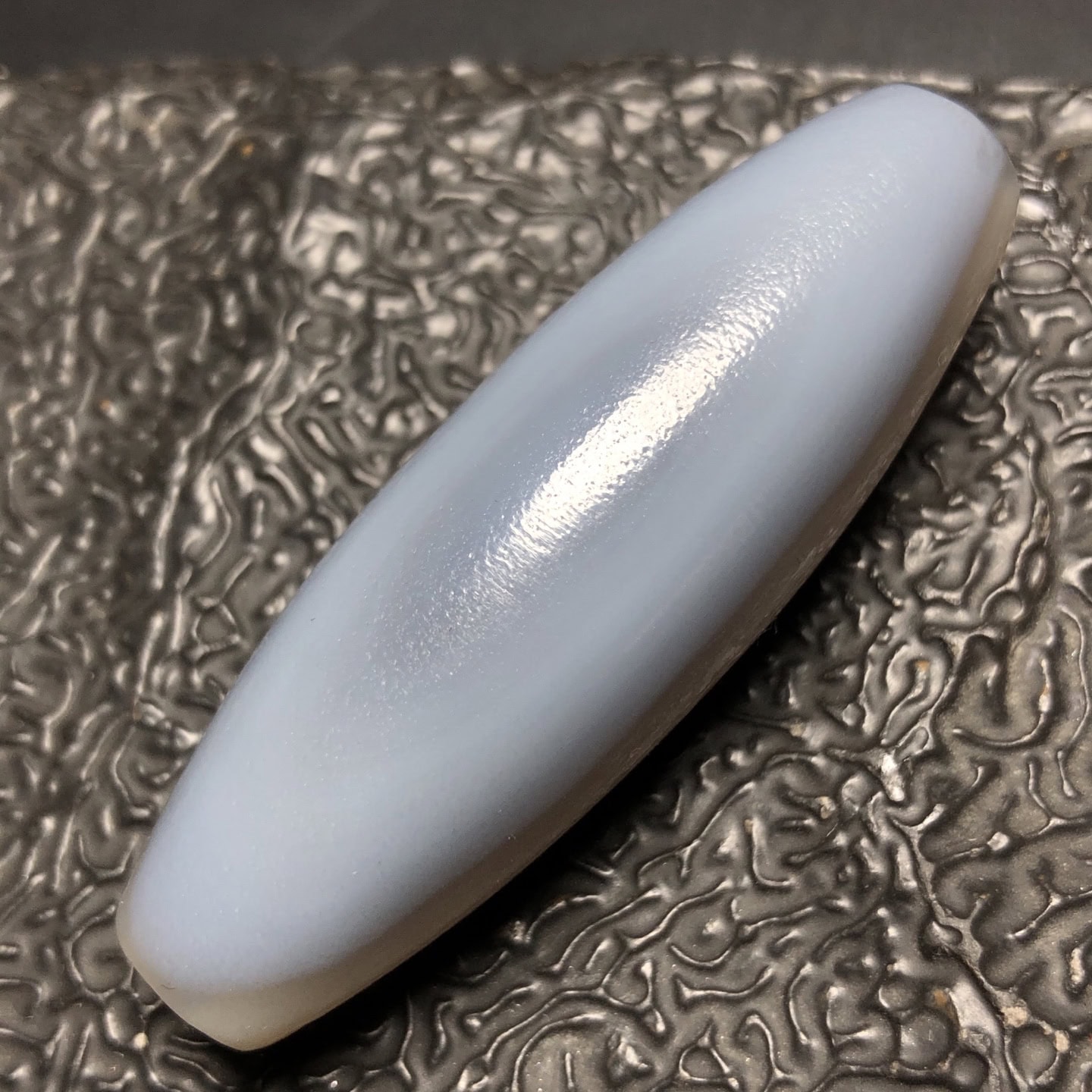 Chinese Natural Jade Carved Dzi beads