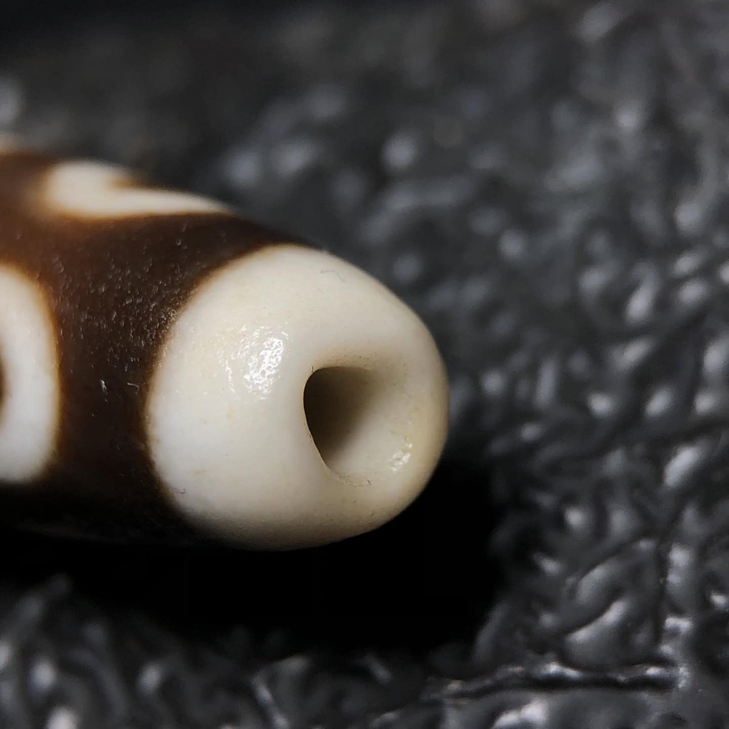Chinese Natural Jade Carved Dzi beads