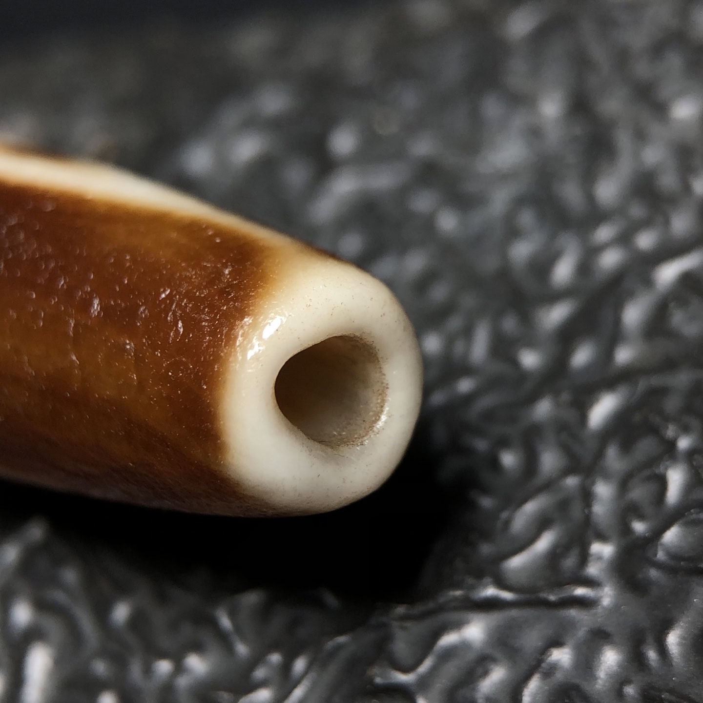 Chinese Natural Jade Carved Dzi beads