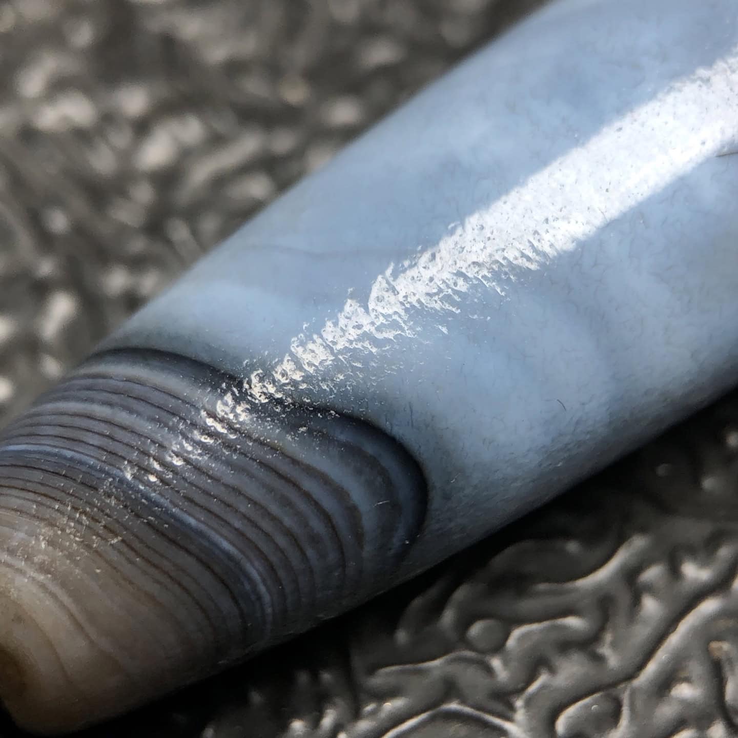 Chinese Natural Jade Carved Dzi beads