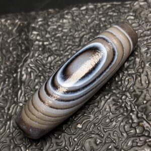 Chinese Natural Jade Carved Dzi beads