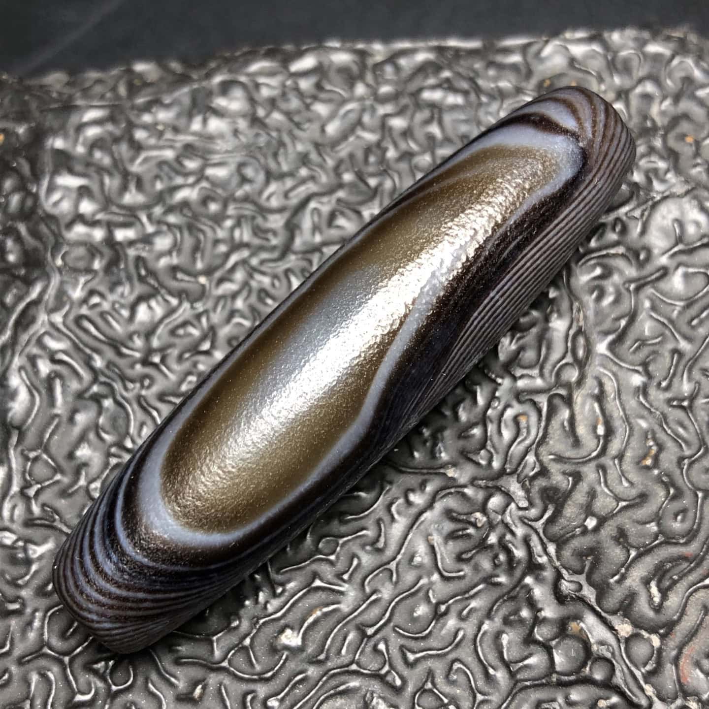Chinese Natural Jade Carved Dzi beads