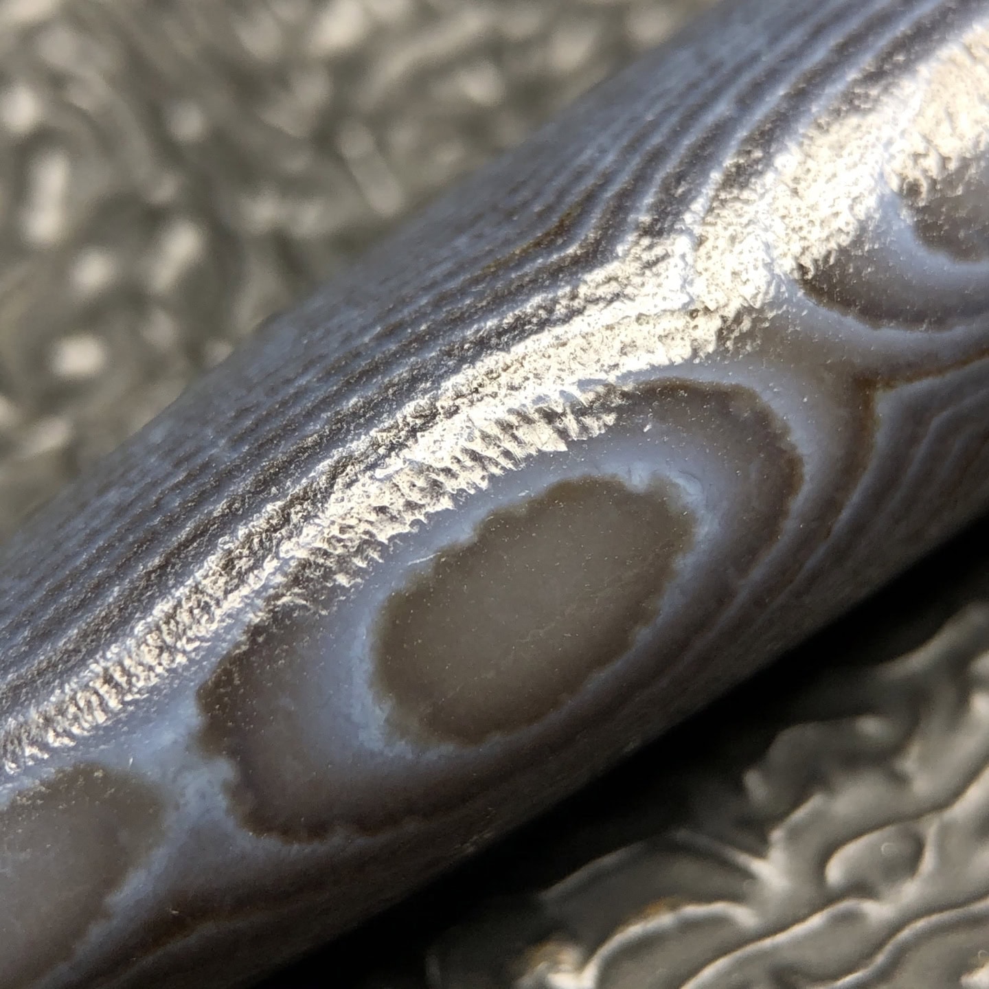 Chinese Natural Jade Carved Dzi beads