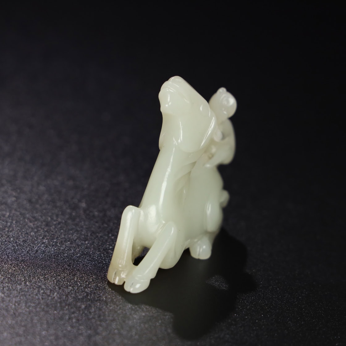 Chinese Natural Jade Carved horse Sealing hand pieces