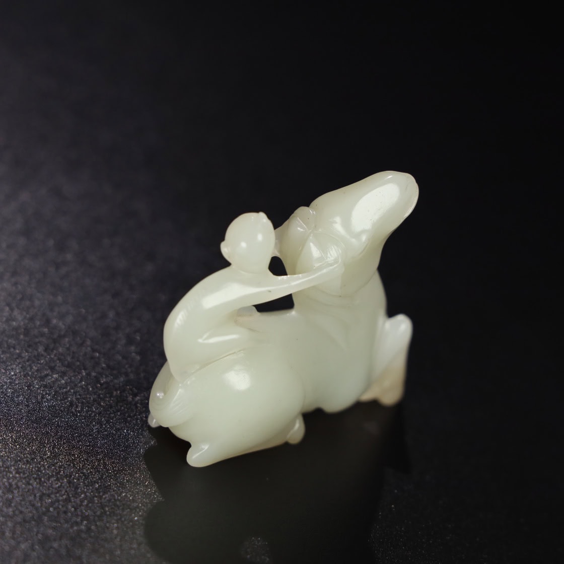 Chinese Natural Jade Carved horse Sealing hand pieces