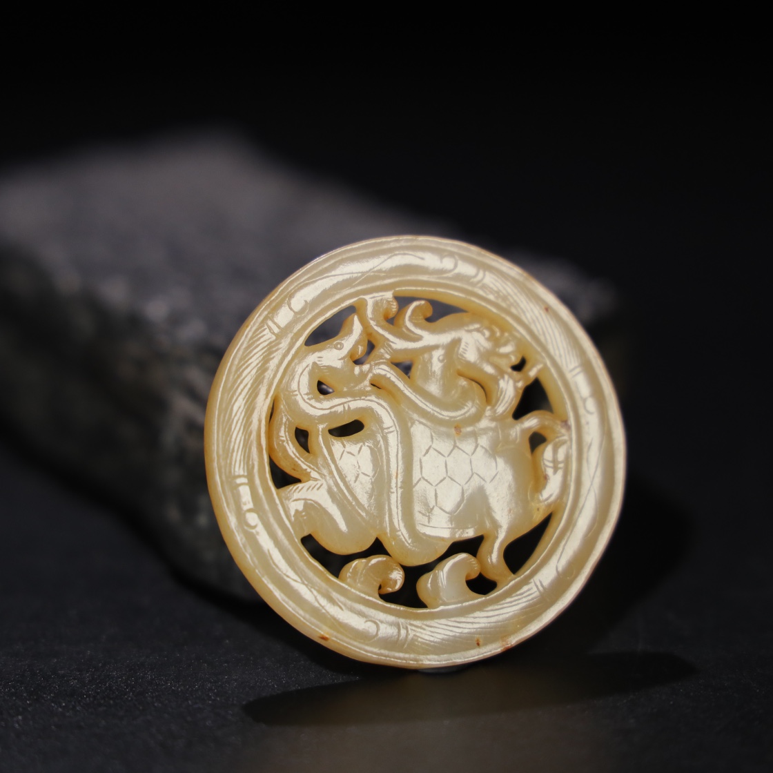 Chinese Natural Jade Carved pendant