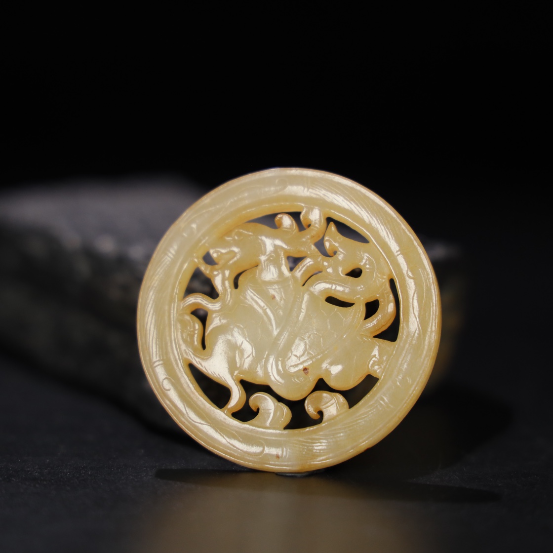 Chinese Natural Jade Carved pendant