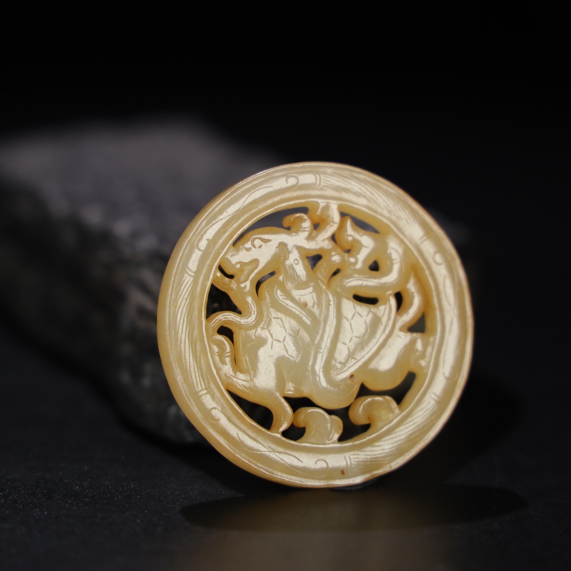 Chinese Natural Jade Carved pendant