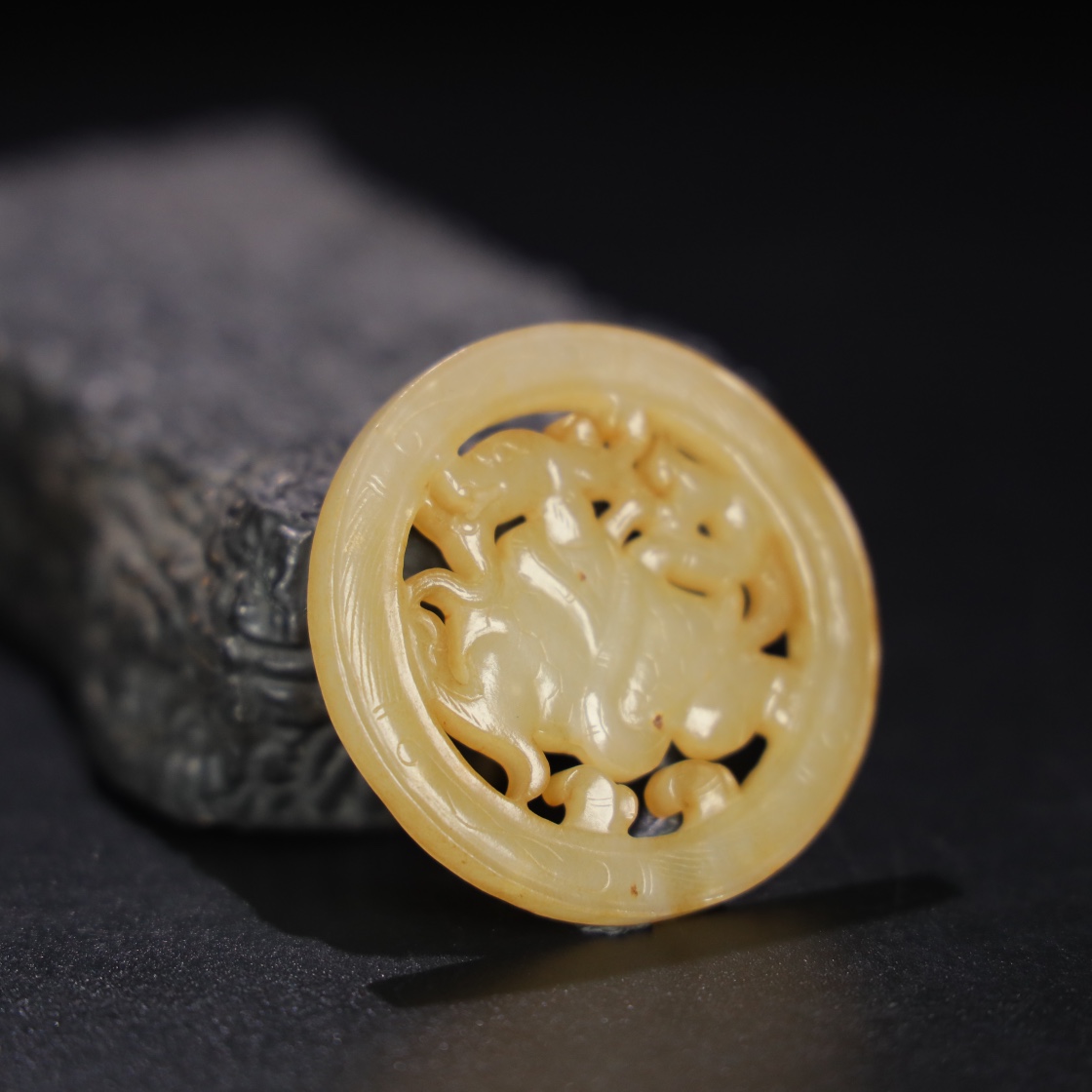 Chinese Natural Jade Carved pendant