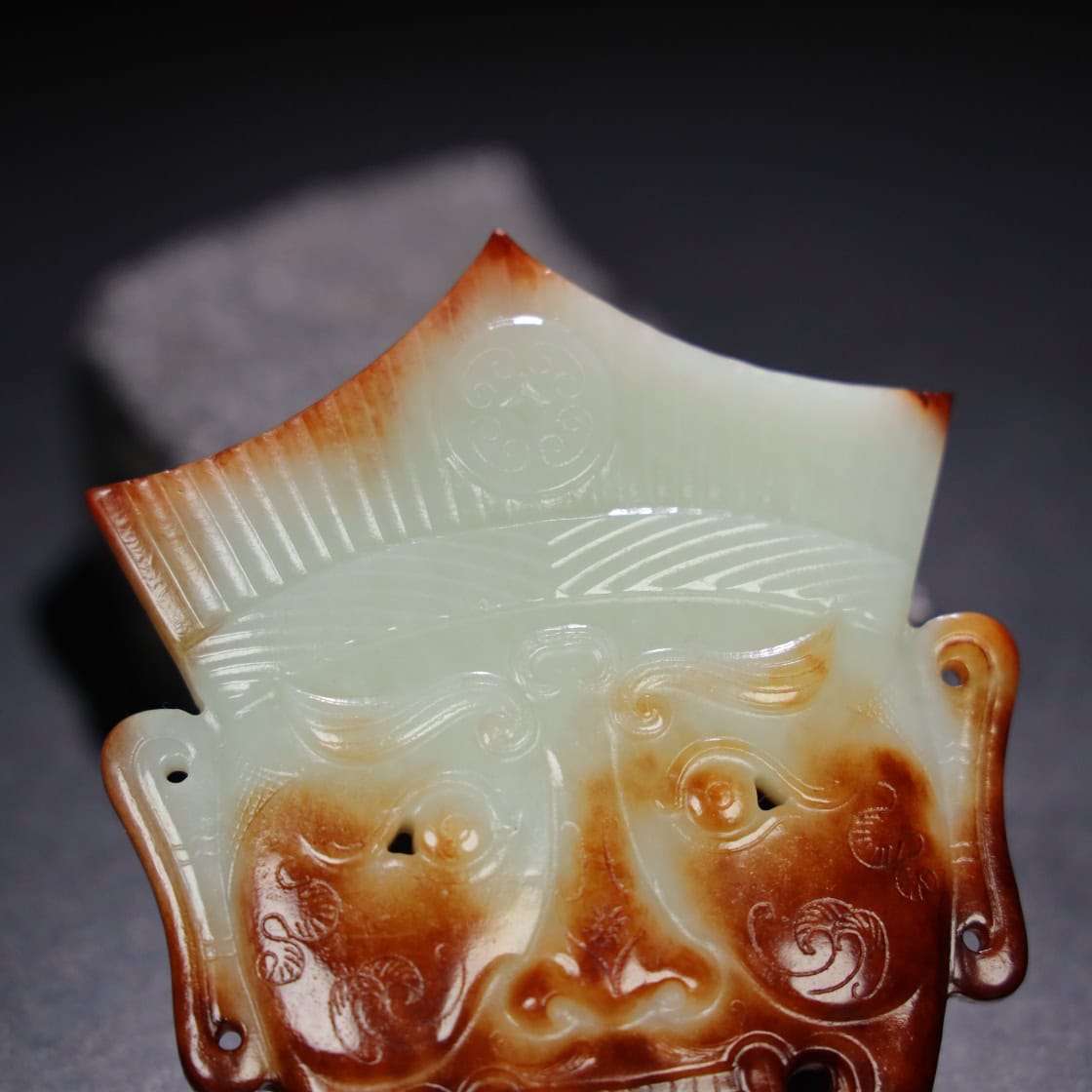 Chinese Natural Jade Carved masks