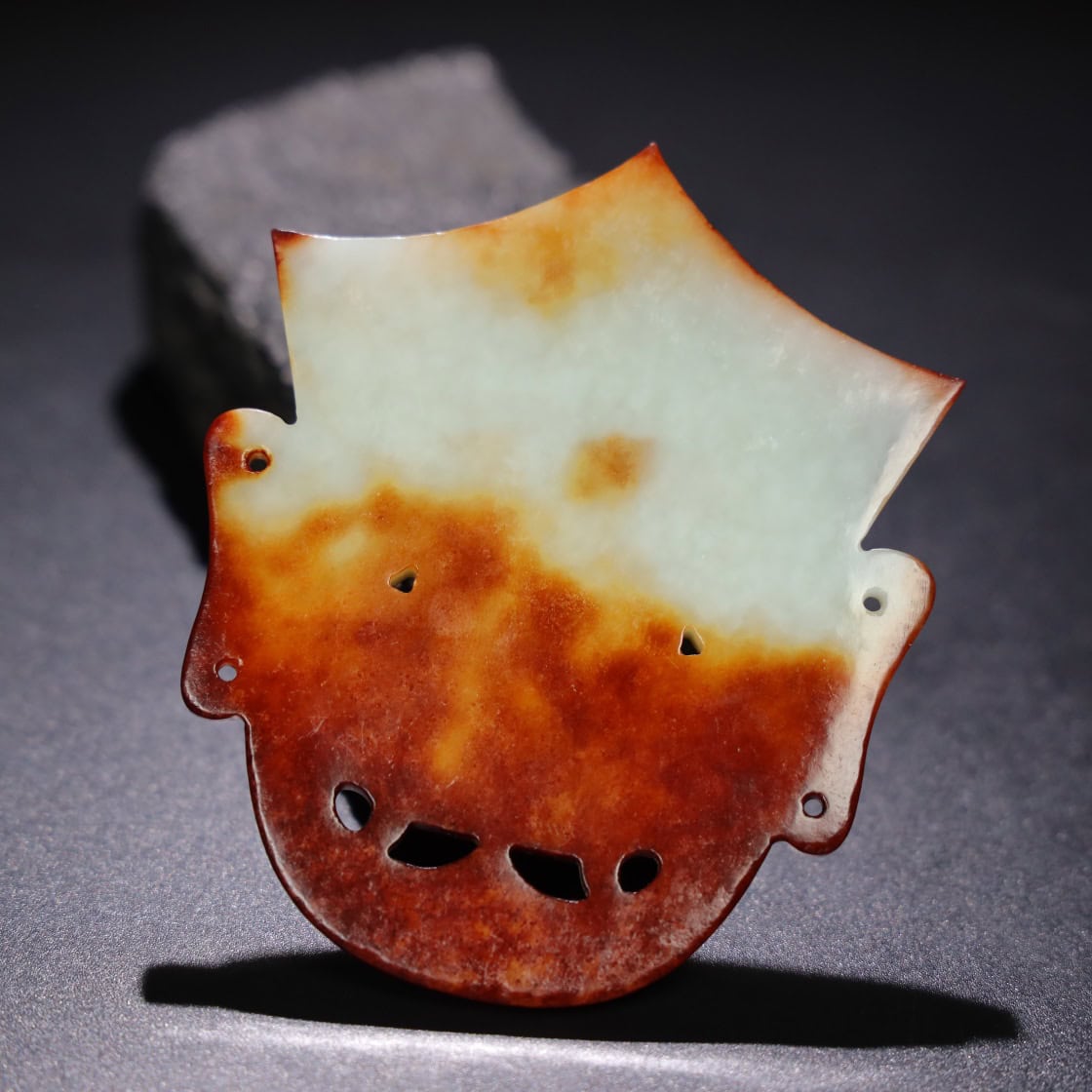 Chinese Natural Jade Carved masks