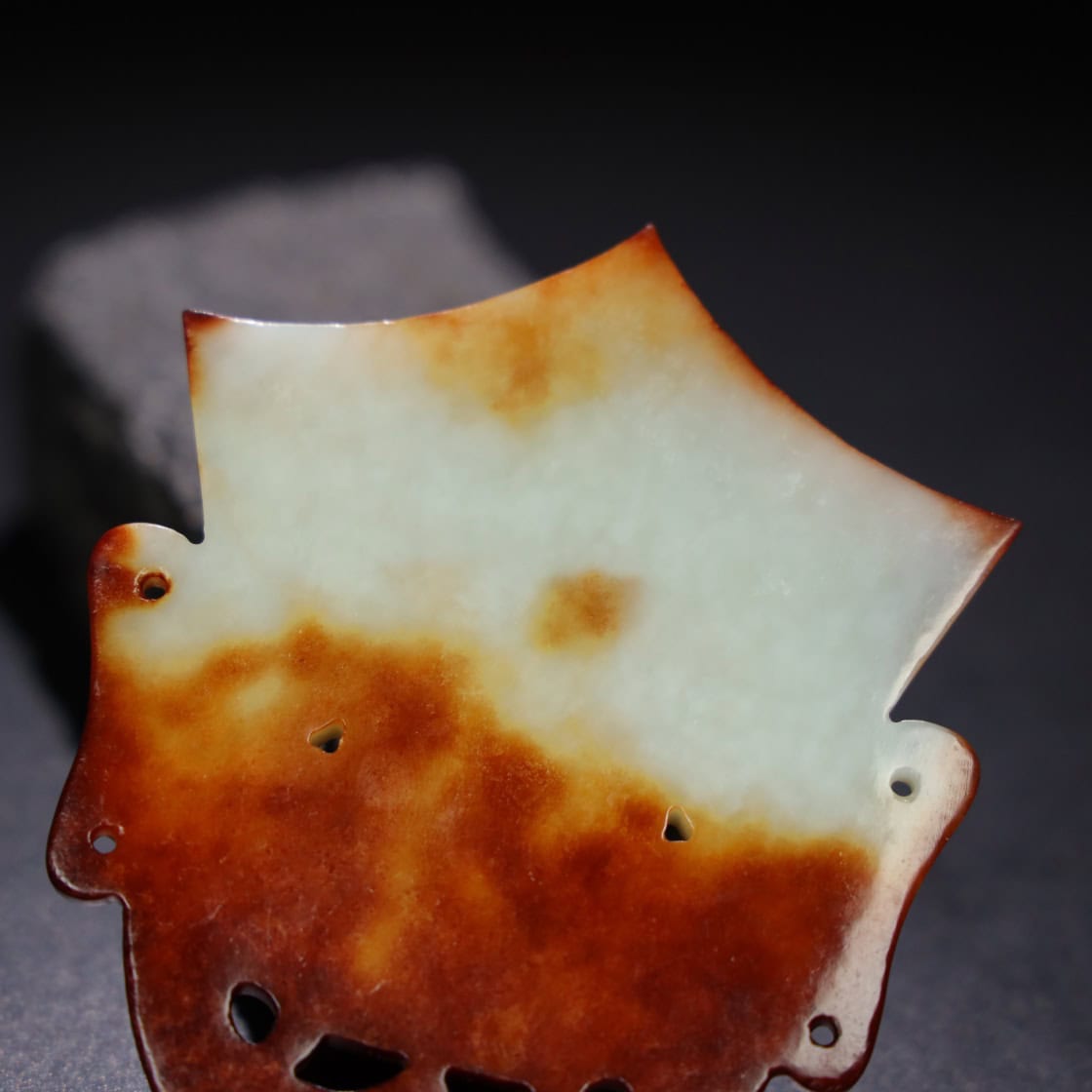 Chinese Natural Jade Carved masks