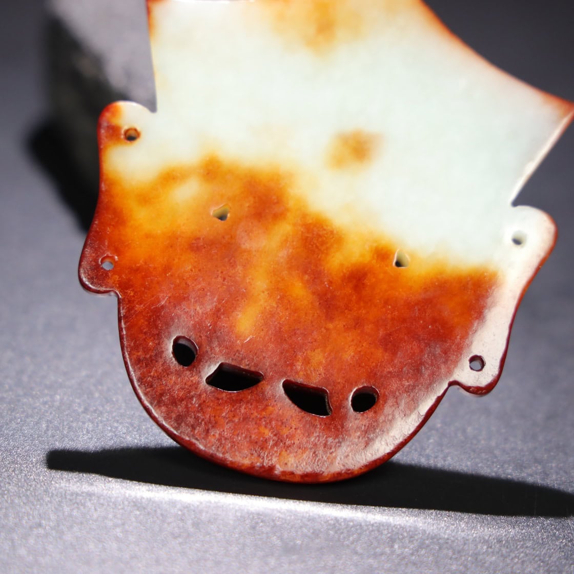 Chinese Natural Jade Carved masks