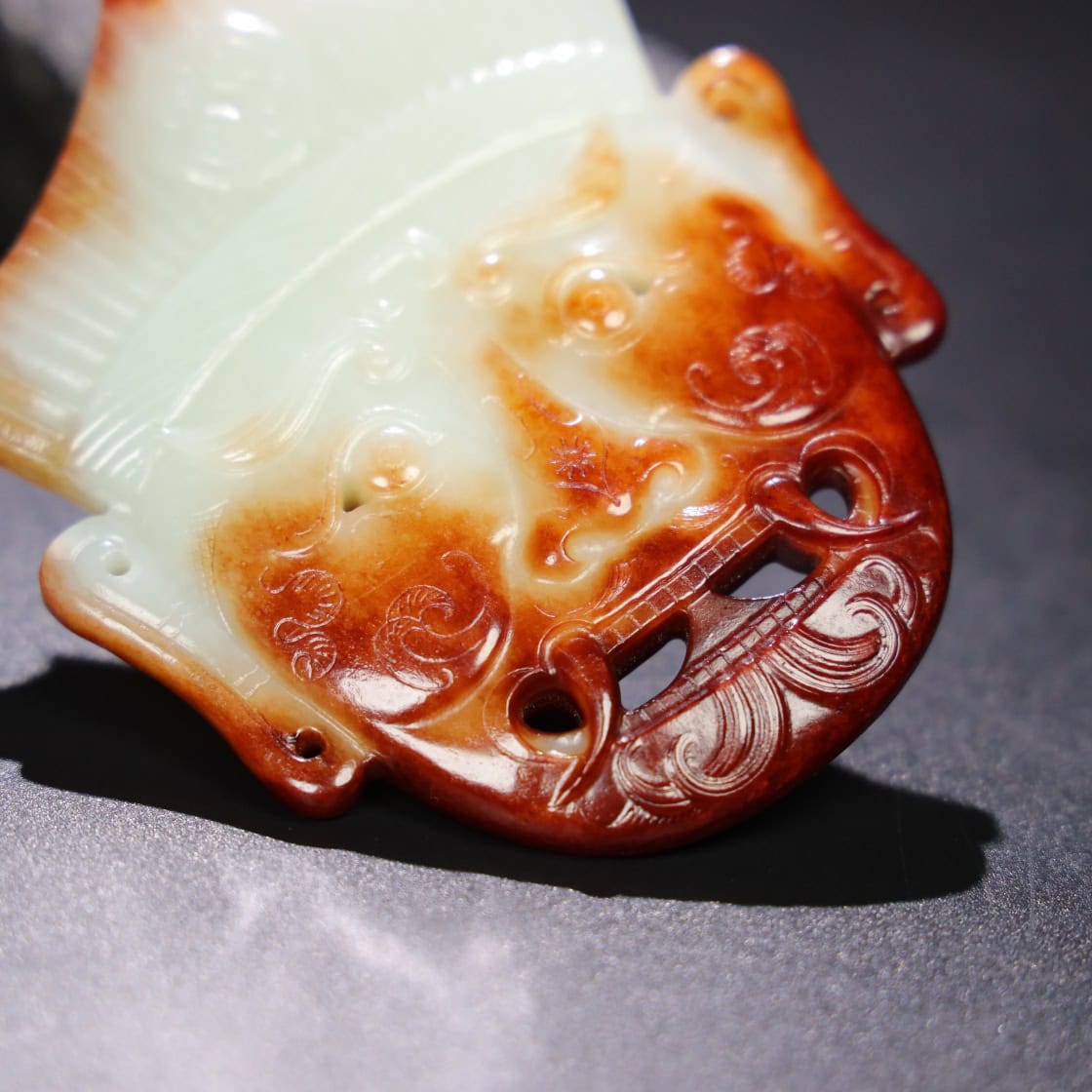 Chinese Natural Jade Carved masks