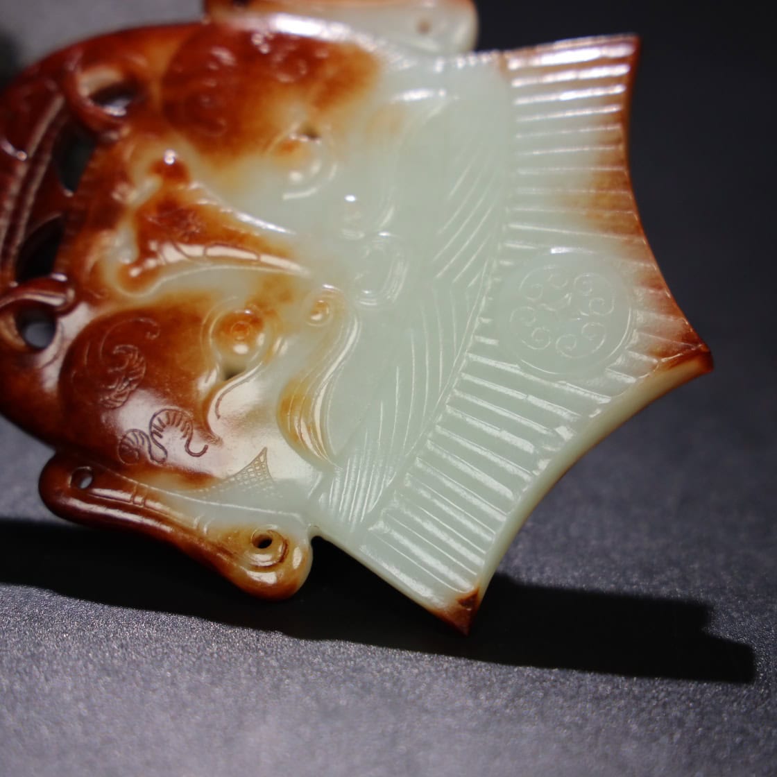 Chinese Natural Jade Carved masks