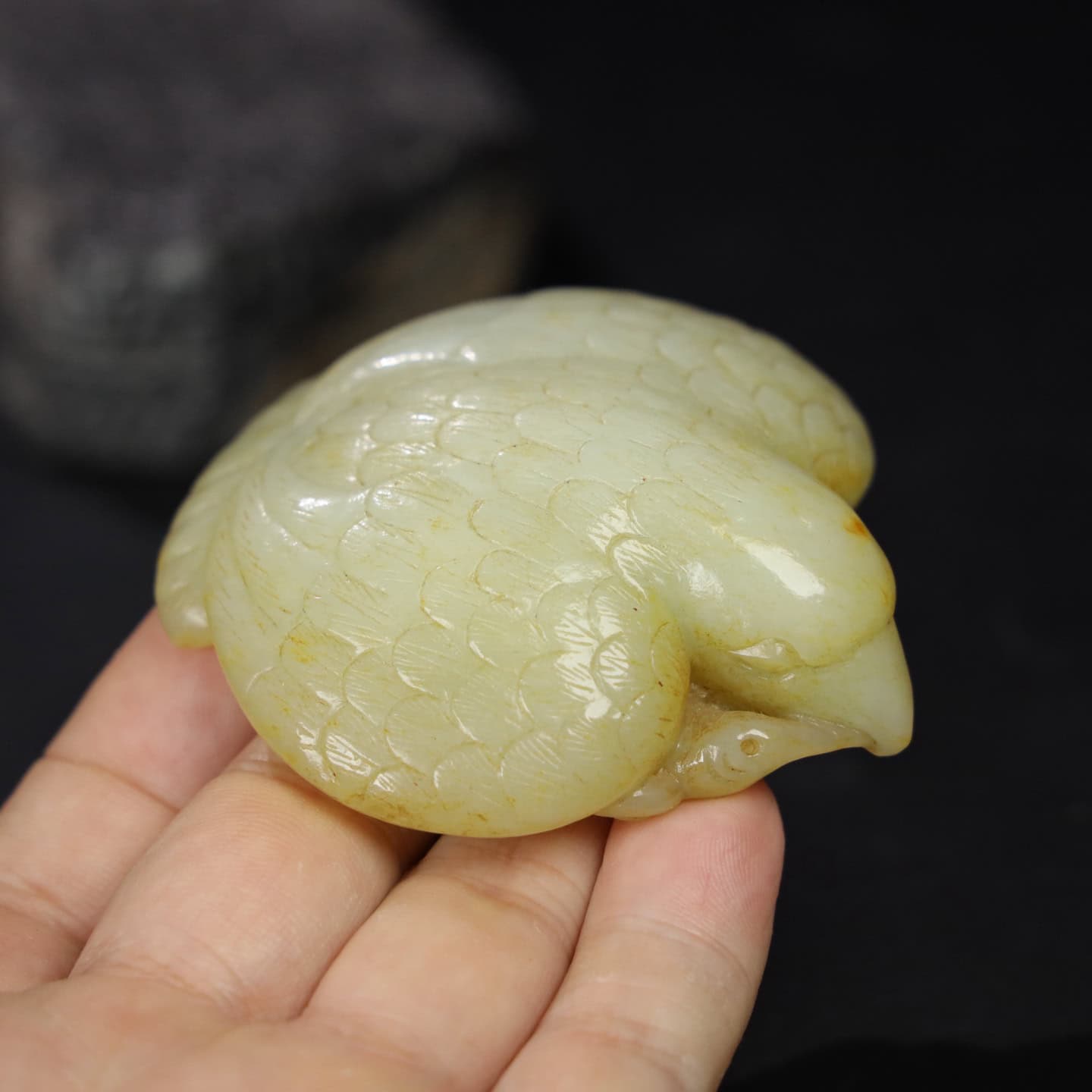 Chinese Natural Jade Carved bird