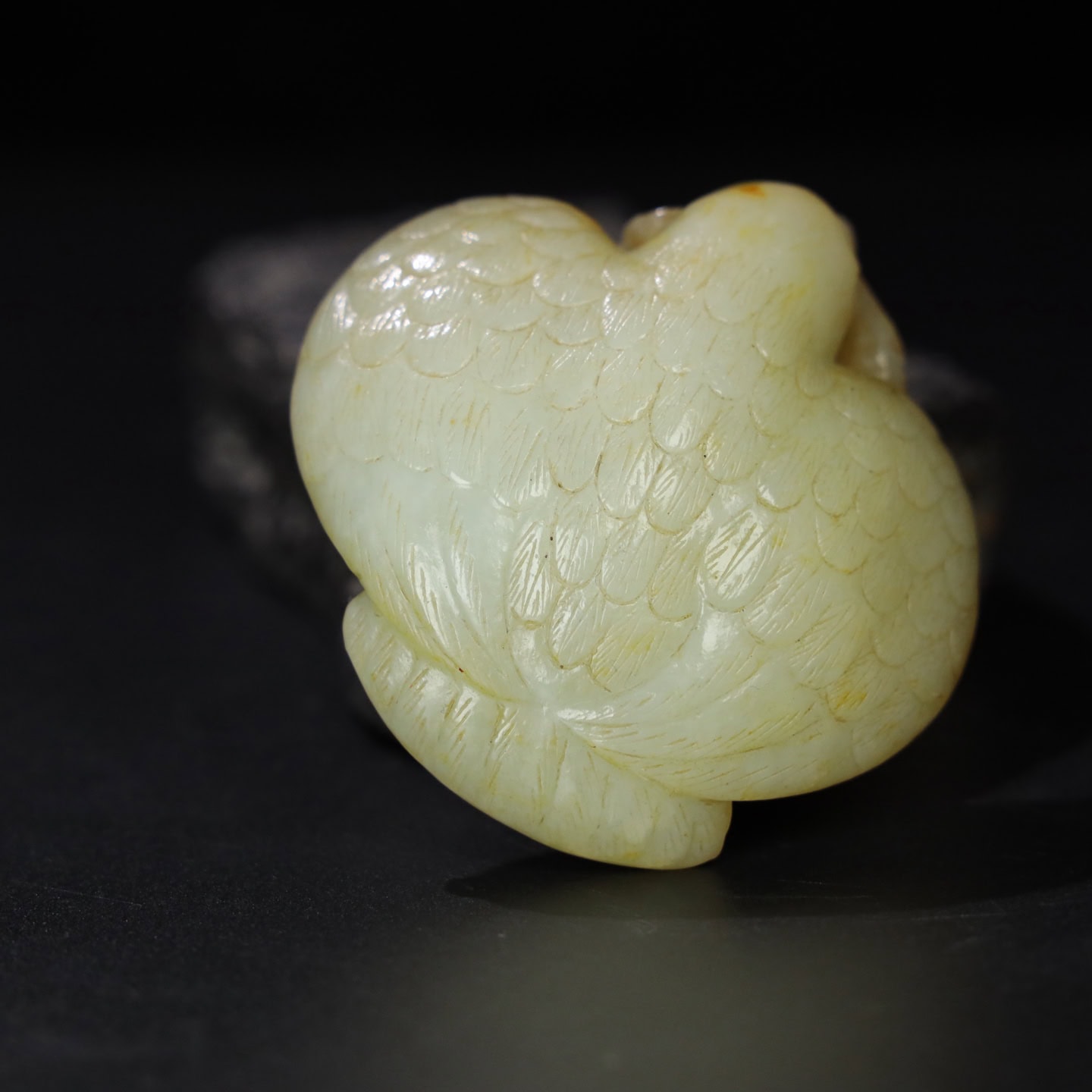 Chinese Natural Jade Carved bird