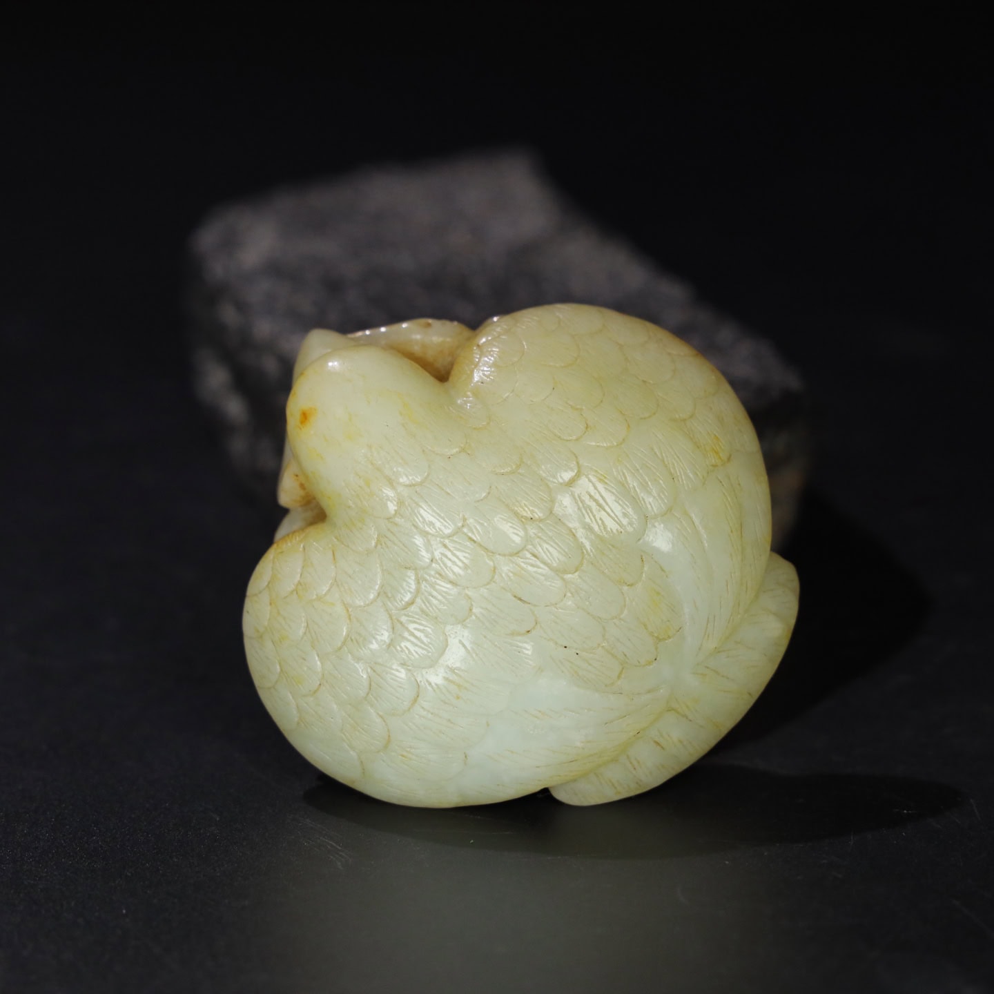 Chinese Natural Jade Carved bird