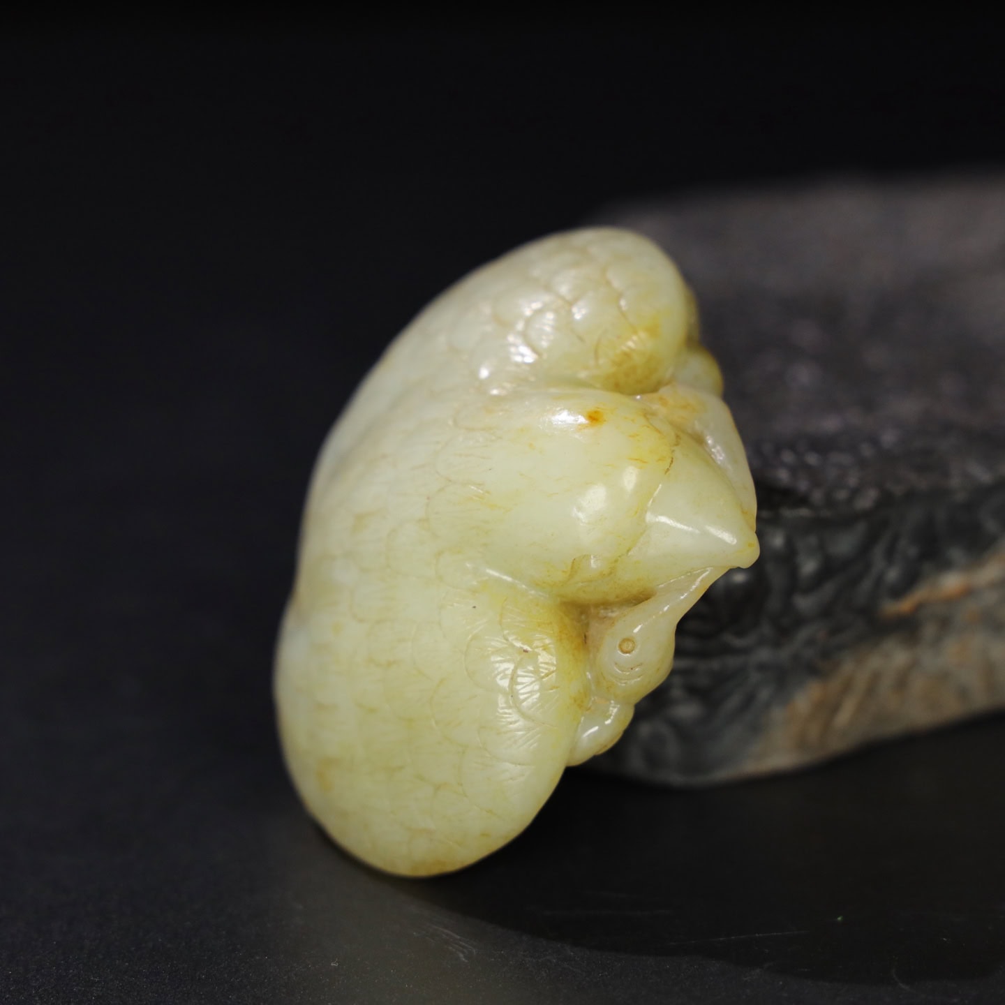 Chinese Natural Jade Carved bird
