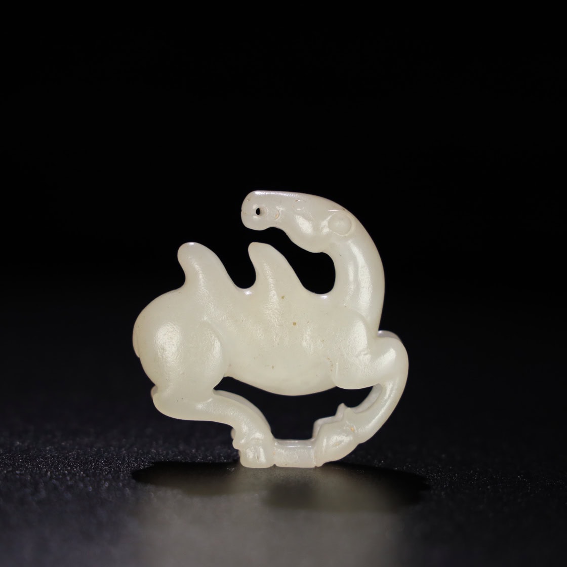 Chinese Natural Jade Carved camel handles